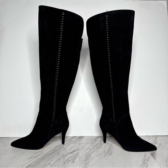 Vince Camuto Seselti Black Suede Pointy Toe Tall Boot 8 1/2 M - Picture 8 of 16